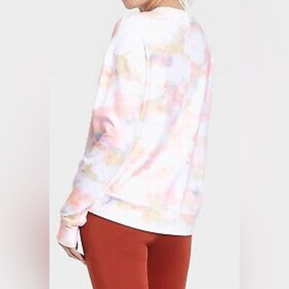 NWT All in Motion crew neck pullover in light pink tie dye, Sz. Lg. - Picture 2 of 7